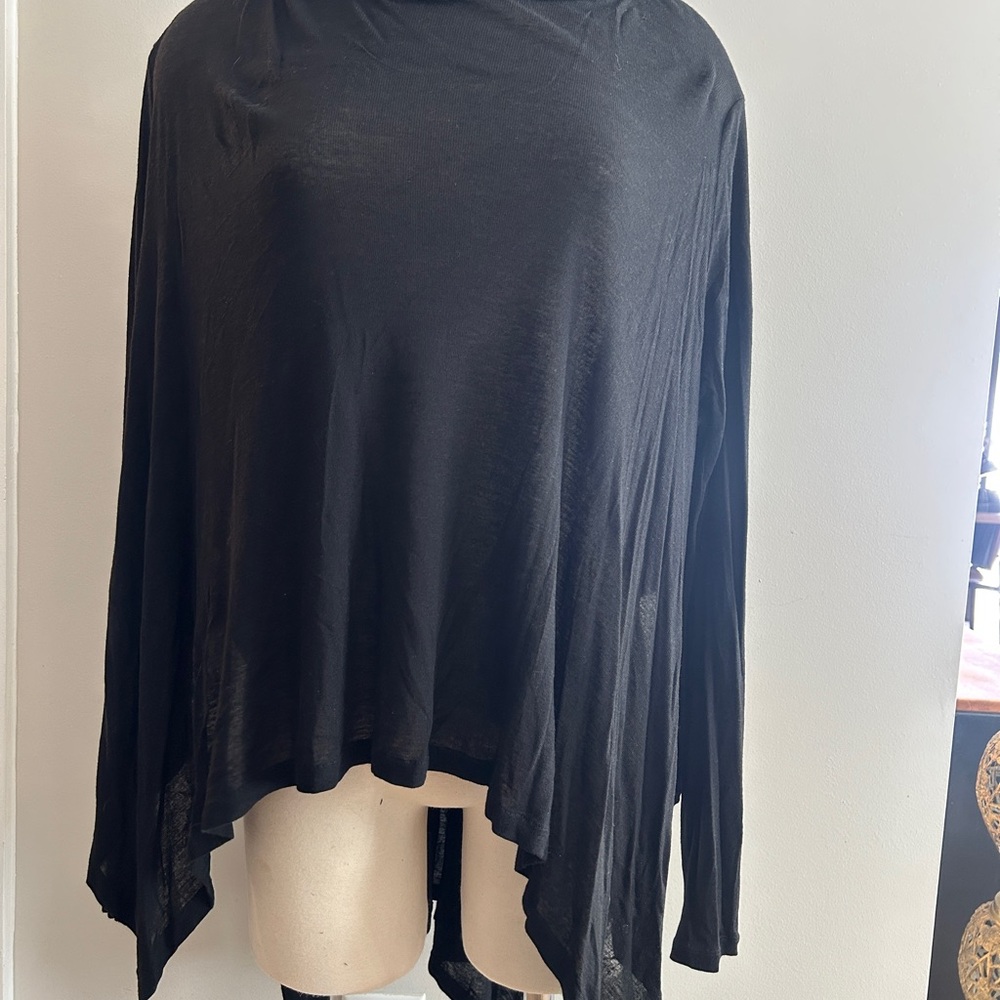Ann Demeulemeester Black Asymmetrical Blouse